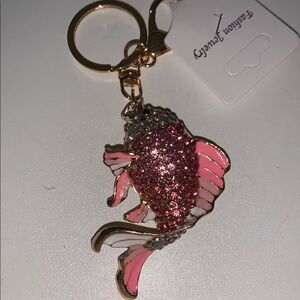 Crystal Fish purse/bag charm Keychain